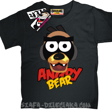 Angry Bear super dziecięcy tshirt - black