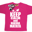 Keep calm and hakuna matata świetny tshirt dla dziecka  - pink