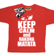Keep calm and hakuna matata świetny tshirt dla dziecka - red