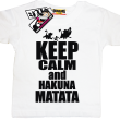 Keep calm and hakuna matata świetny tshirt dla dziecka - white