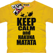 Keep calm and hakuna matata świetny tshirt dla dziecka - yellow