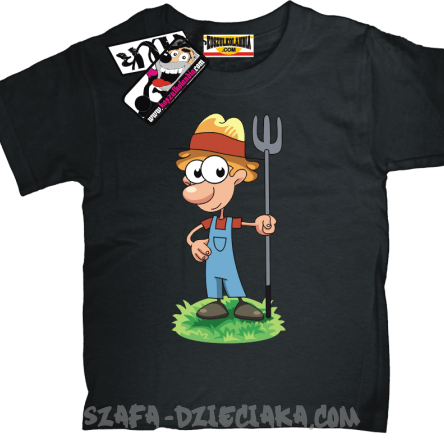 Farmer Kuba super koszulka dla syna - czarny