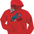 Air Division Samolocik - bluza dziecięca z kapturem - czerwony