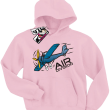 Air Division Samolocik - bluza dziecięca z kapturem - różowy