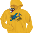 Air Division Samolocik - bluza dziecięca z kapturem - żółty