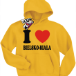I love Bielsko-Biała bluza dziecięca z kapturem - żółty