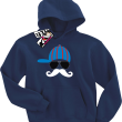 Wąsacz w czapce dziecięca bluza z kapturem - navy blue