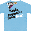 Krążą pogłoski, że jestem boski odlotowa dziecięca koszulka - błękitny