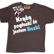 Krążą pogłoski, że jestem boski odlotowa dziecięca koszulka - brązowy