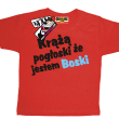 Krążą pogłoski, że jestem boski odlotowa dziecięca koszulka - czerwony
