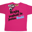 Krążą pogłoski, że jestem boski odlotowa dziecięca koszulka - różowy