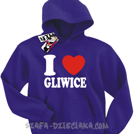 I love Gliwice - bluza dziecięca - fioletowy