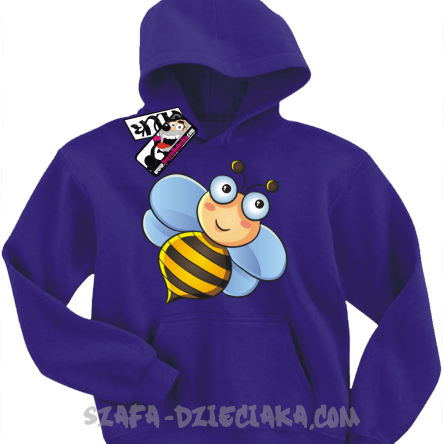 Pszczółka uśmiechajka zabawna dziecięca bluza - fioletowy