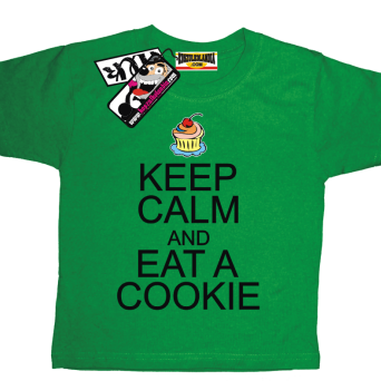 Keep Calm and Eat a Cookie - zabawna koszulka dziecięca