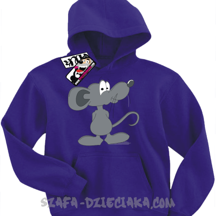 Myszka Pipi niepowtarzalna bluza dziecięca - fioletowy