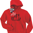 Best friends świetna dziecięca bluza - red