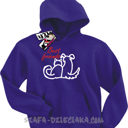 Best friends świetna dziecięca bluza - purple