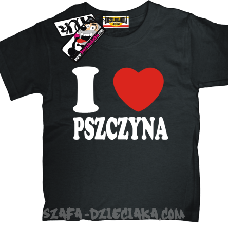 I love Pszczyna koszulka dla dziecka - czarny