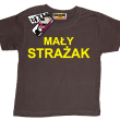 Mały strażak super koszulka dla syna - brown