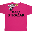 Mały strażak super koszulka dla syna - pink
