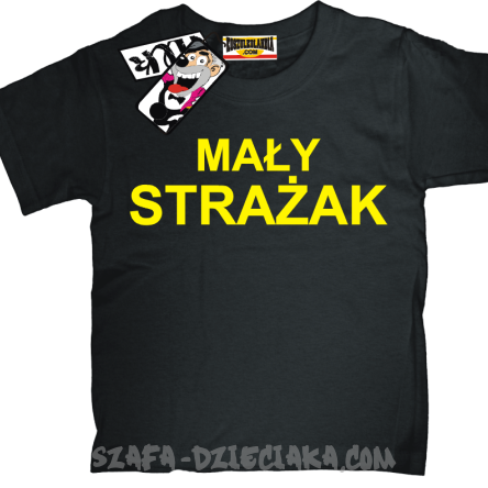 Mały strażak super koszulka dla syna - black