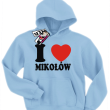 I love Mikołów - bluza dziecięca z nadrukiem - błękitny