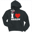 I love Mikołów - bluza dziecięca z nadrukiem - czarny
