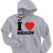I love Mikołów - bluza dziecięca z nadrukiem - melanż