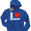 I love Mikołów - bluza dziecięca z nadrukiem - niebieski