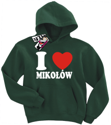 I love Mikołów - bluza dziecięca z nadrukiem, kod: Nr SZDZ00221S
