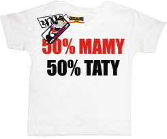 50% mamy 50% taty - koszulka dla dziecka, kod: SZDZ00003K