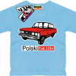 Duży Fiat 125p koszulka dziecięca - błękitny