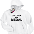 Chłopak na medal świetna bluza dla syna - biały