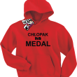 Chłopak na medal świetna bluza dla syna - czerwony