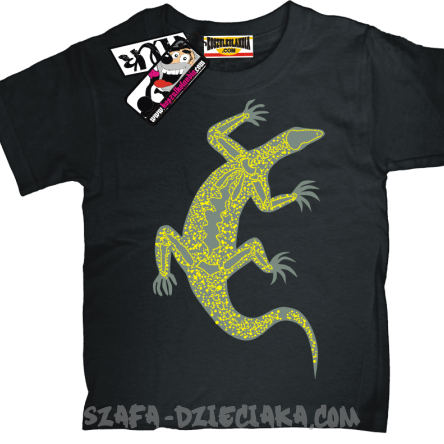 Salamandra jaszczurka świetna koszulka dla dziecka - czarna