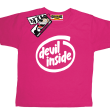 Devil inside odlotowa dziecięca koszulka - różowy