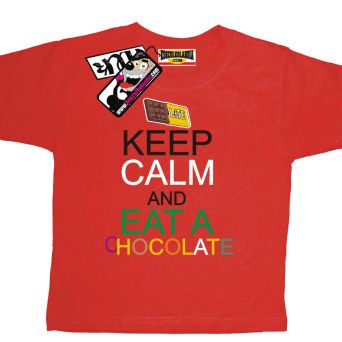 Keep Calm and Eat a Chocolate - świetna koszulka dziecięca