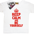 Keep calm and be yourself tshirt idealny dla dziecka - white