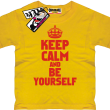 Keep calm and be yourself tshirt idealny dla dziecka - yellow
