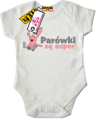 Parówki są super - zabawne body dziecięce, kod: SZDZ00149B