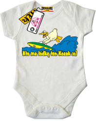 Kto ma łódkę ten kozak - super dziecięce body, kod: SZDZ00073B