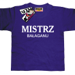 Mistrz bałaganu humorystyczna dziecięca koszulka - purple