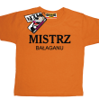 Mistrz bałaganu humorystyczna dziecięca koszulka - orange