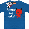 Prawie jak anioł śmieszny tshirt - niebieski