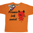 Prawie jak anioł śmieszny tshirt - pomarańczowy