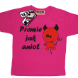 Prawie jak anioł śmieszny tshirt - różowy