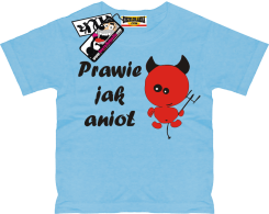 Prawie jak anioł - śmieszny tshirt dziecięcy, kod: SZDZ00029K