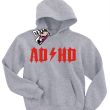 ADHD świetna bluza dziecięca z kapturem - ash