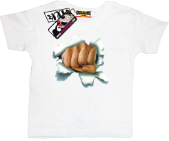 Pięść rozdzierająca koszulkę - oryginalny tshirt dziecięcy, kod: SZDZ00110K