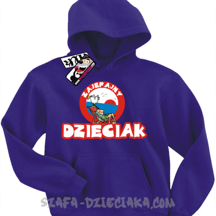 Zajefajny dzieciak super dziecięca bluza - fioletowy
